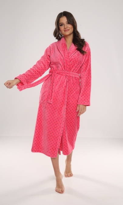 548 Melanie Dámský dlouhý župan Forex - malinový