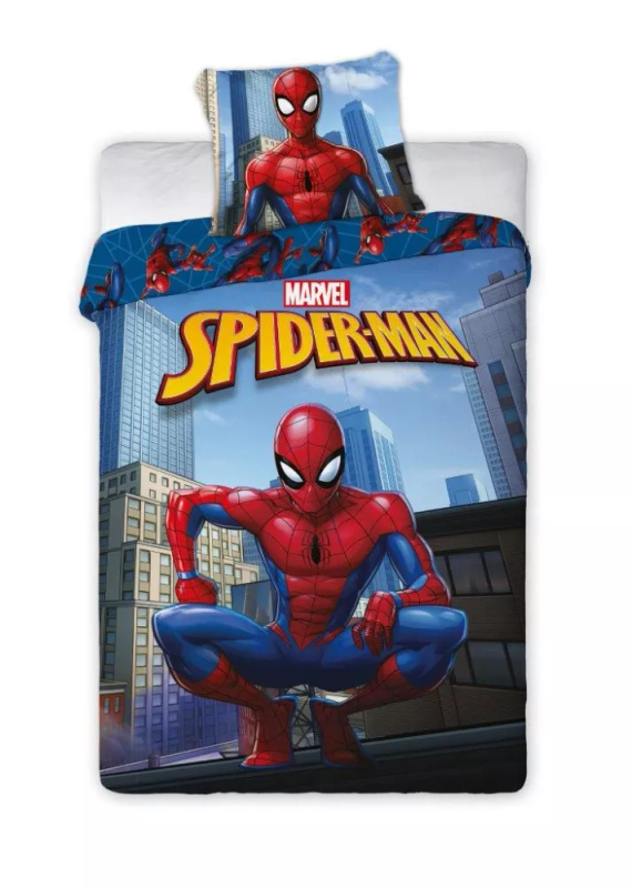 Bavlněné povlečení Spider-Man Faro modré - 100% bavlna, sada pro chlapce