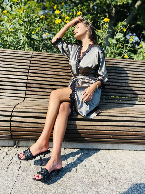 929 Kleoree Dámský župan De Lafense - šedý