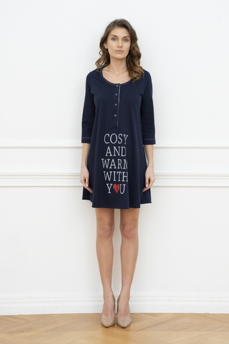 Těhotenská a kojící košile Balm. 3/4 rukáv Italia Fashion - tmavě modrá