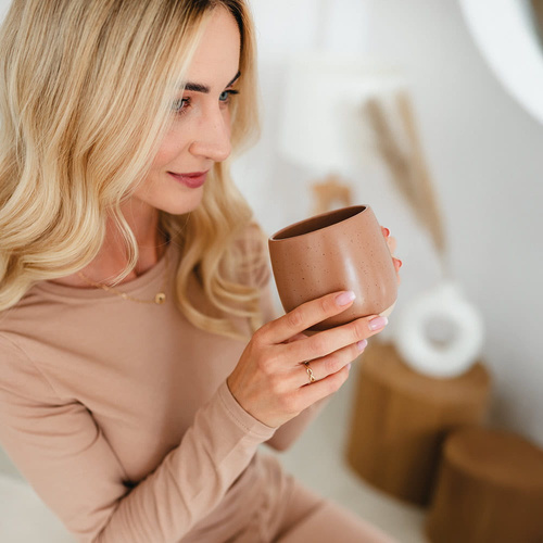 Eevi for Women Dámská halenka s dlouhým rukávem, béžová - bavlna + modal, elegantní, pohodlná