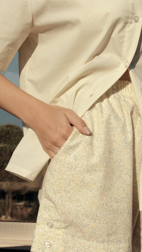 Dámské pyžamo Sensis Ophelia limetkové – letní, 100% bavlna