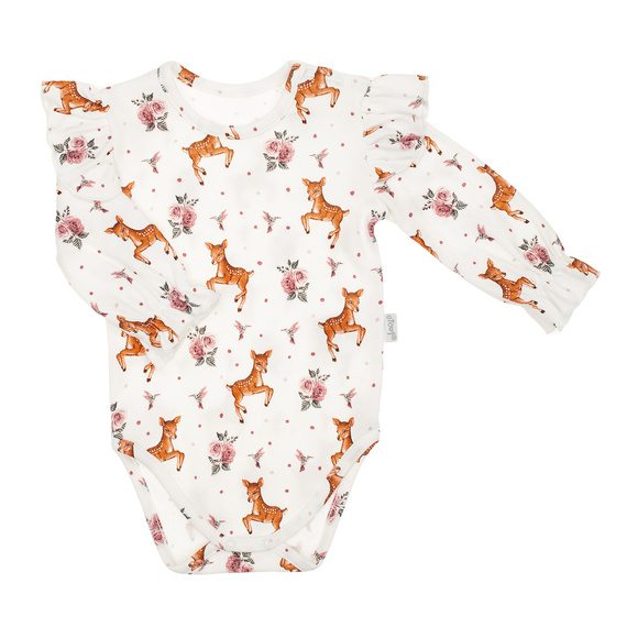 216098 Lala - Nicol dětské body, bavlna, dlouhý rukáv, volánky