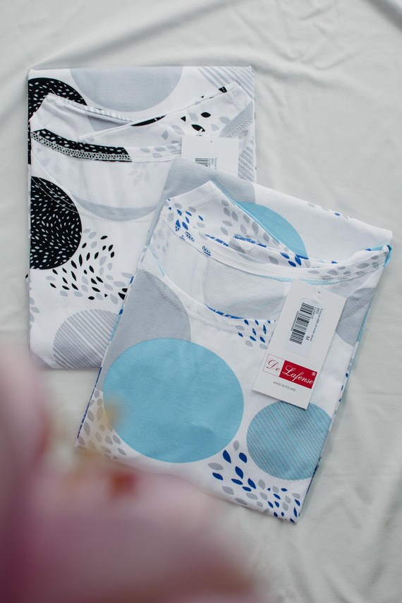 860 Noční košile Amelia De Lafense - krátký rukáv, měkká viskóza - tyrkysová