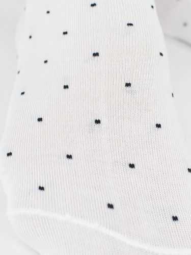 Dámské ponožky do balerín Noviti ST077 – modal, puntíky, ploché švy ecru