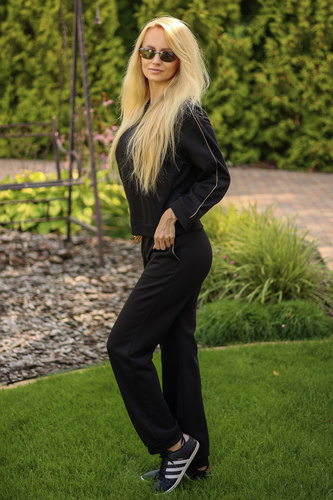 Maio dámský sportovní komplet Mirale cotton 95% bavlna 5% elastan, polská výroba - elegantní sportovní komplet - černý