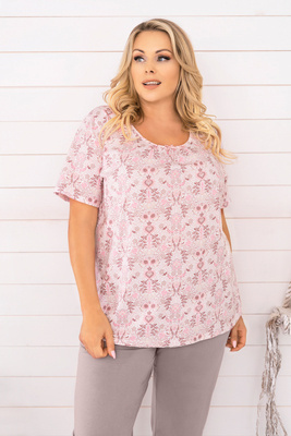 Kalmia Dámské pyžamo s krátkým rukávem, 3/4 kalhoty Italský módní potisk