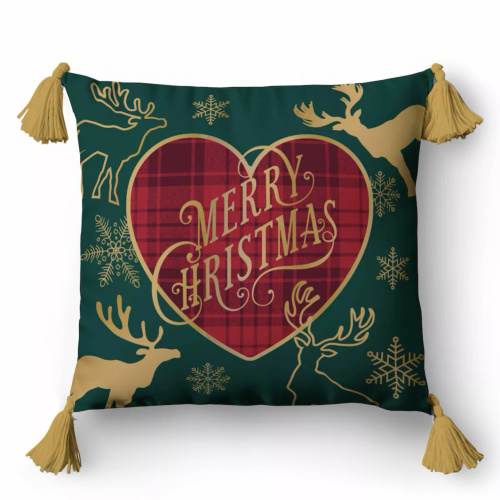 5385 A Merry Christmas Dekorační vánoční povlak na polštář Detexpol- zip