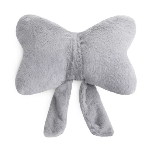 Eurofirany Wiosna 135 – dekorativní polštář 37x10x30 s mašlí silver 