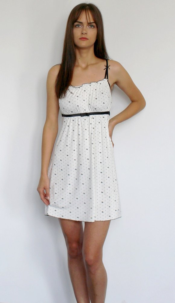 364 Juliette Forex noční košile bez ramínek - ecru barva