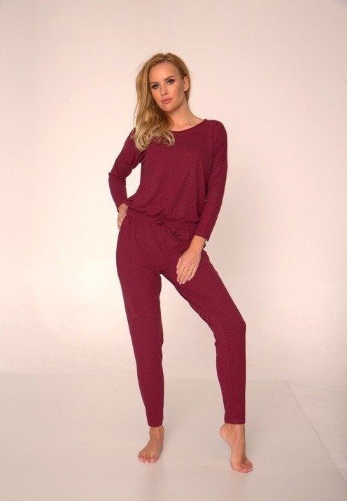 305 Paula Dámský pyžamový kostým - bordó