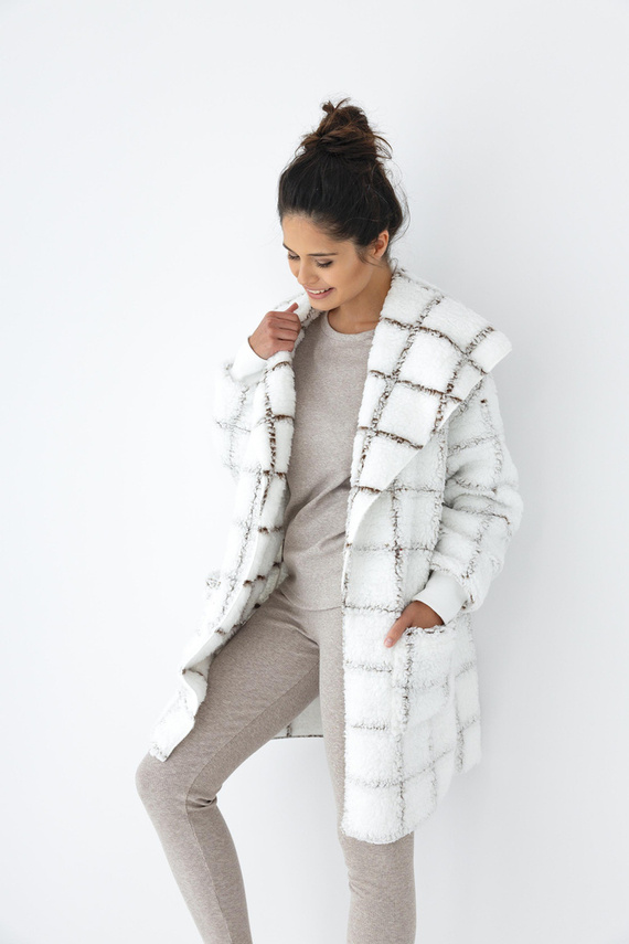 Sensis Delphine Cardigan - bíle pruhovaný