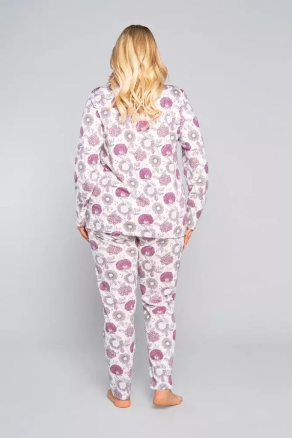 Dámské pyžamo s dlouhým rukávem, kalhoty Lobelia Italian Fashion -