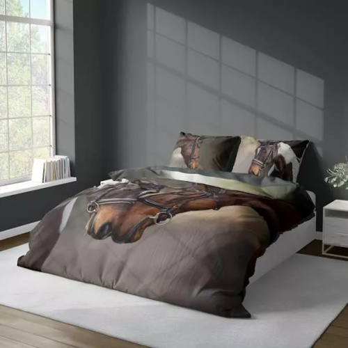 4990 A 3D ložní prádlo z mikrovlákna s motivem koně - Detexpol