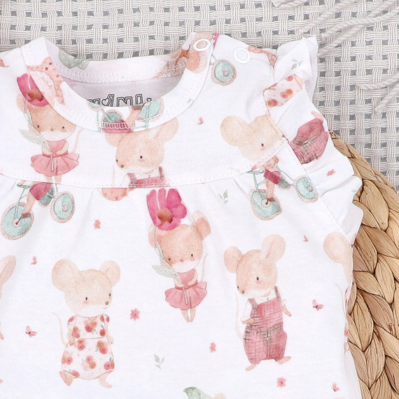 Nini Kojenecké Dupačky Little Mouse 100% Organická Bavlna – Polská Výroba