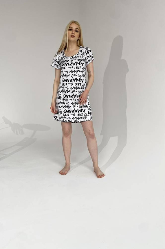 645 Úžasná noční košile Forex - bílo-zelená