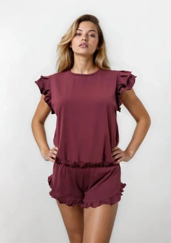 Dámské pyžamo Dkaren Lulu 2 bavlna komplet šortky pohodlí