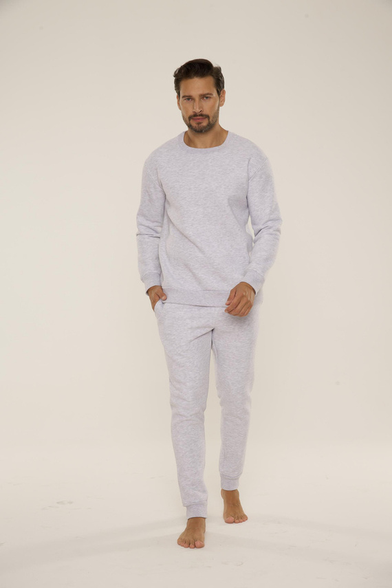 813 Indigo Pánská tepláková souprava De Lafense - světlý melír