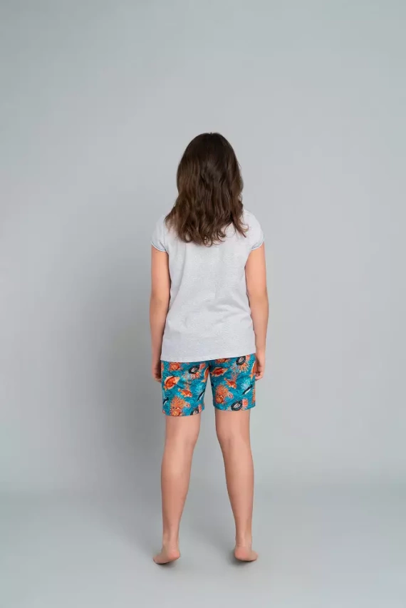 Oceania Dívčí pyžamo Italian Fashion - melanž/potisk