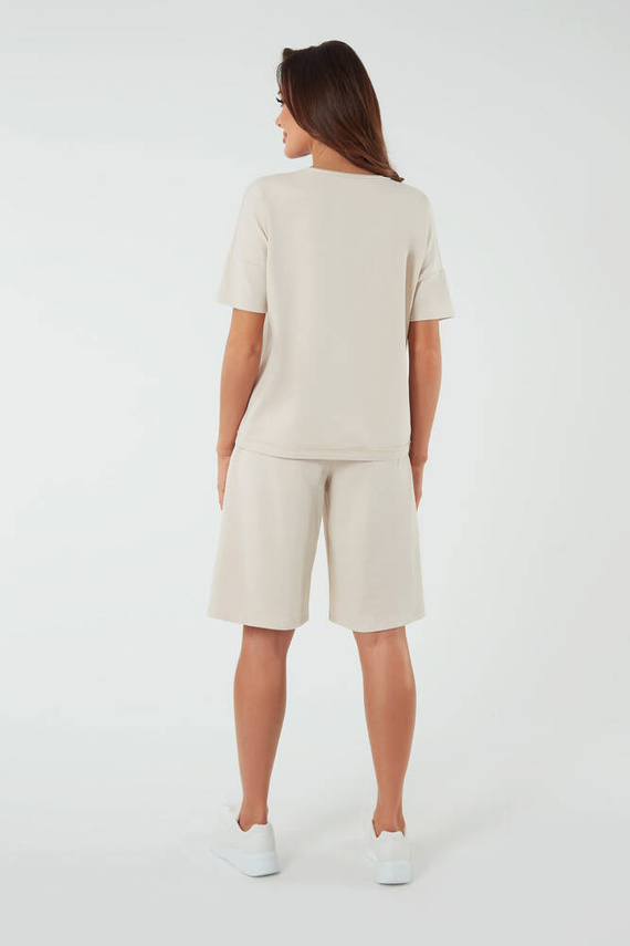 Halenka Madri s krátkými rukávy Italian Fashion - béžová