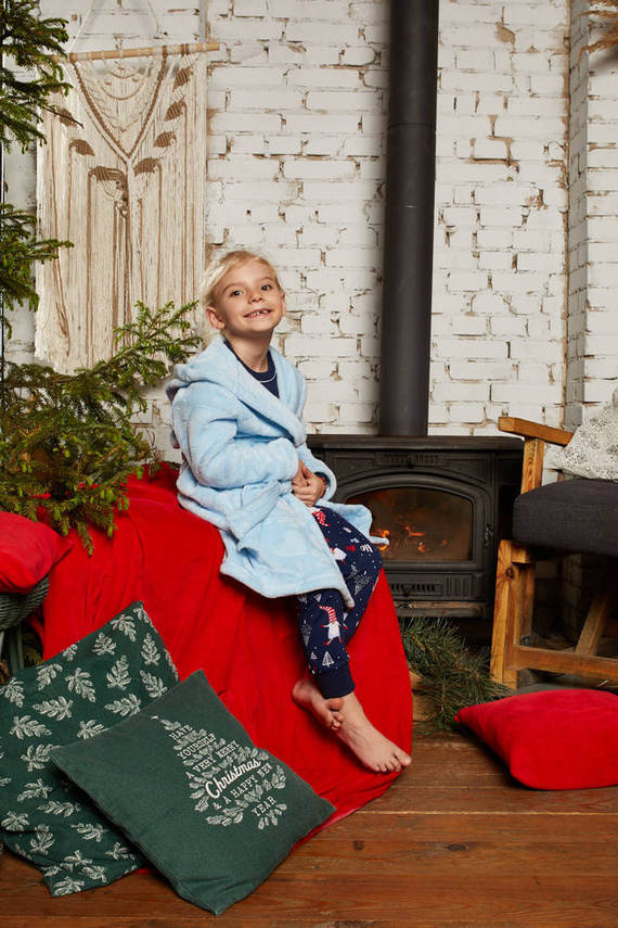 Dívčí župan Misti Italian Fashion - modrý