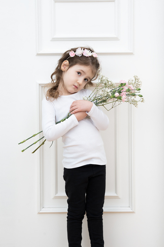 Dívčí tričko Tosia s dlouhým rukávem Italian Fashion - bílé