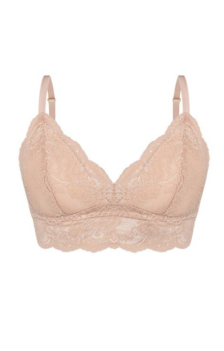 Kaja 02 Měkká podprsenka s kosticí růžová Mefemi - krajková, měkká, pohodlná, s ozdobnou mašlí