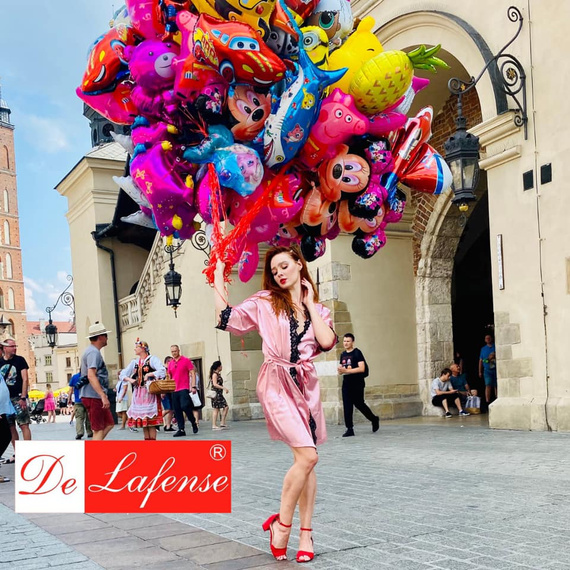 929 Kleoree Dámský župan De Lafense - růžový