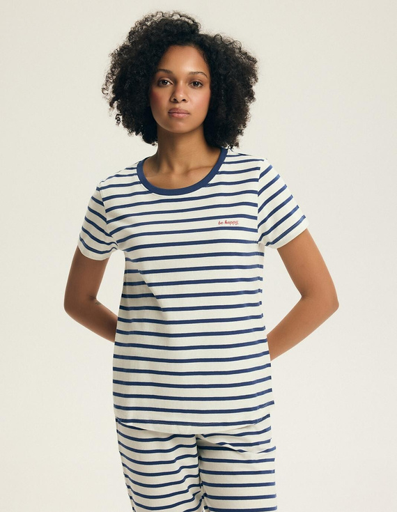 Dámské pyžamo 45316 Eulana 100 % bavlna 7/8