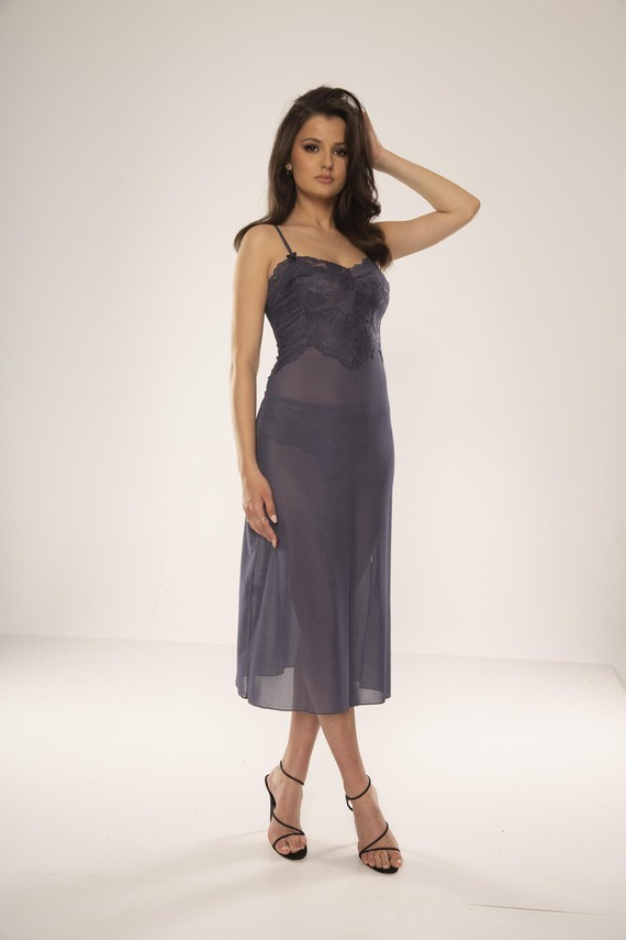 469 Alison Forex noční košile bez ramínek - šedá