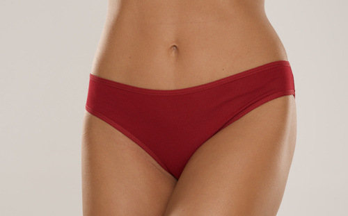 004 Limited Dámské kalhotky De Lafense - klasické, nízký střih, viskóza - vínové
