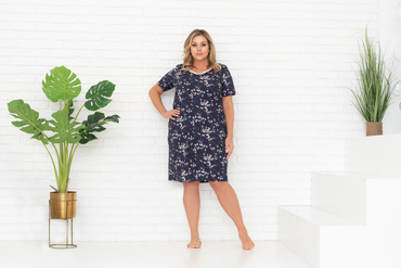 Noční košile Evita s krátkým rukávem Italian Fashion - potisk