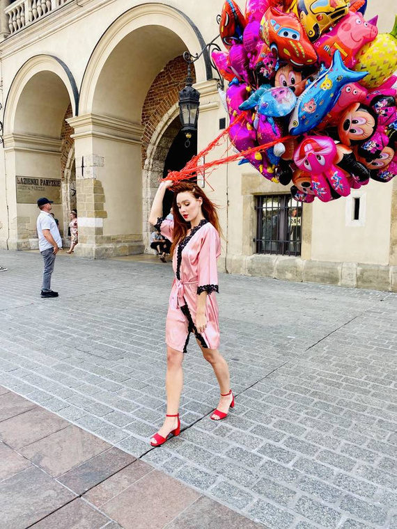 929 Kleoree Dámský župan De Lafense - růžový