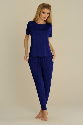 524 Paula Dámské pyžamo De Lafense - tmavě modré