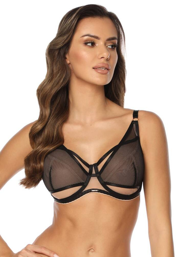 SC-1067 Open Alice soft bra Kinga - černá béžová