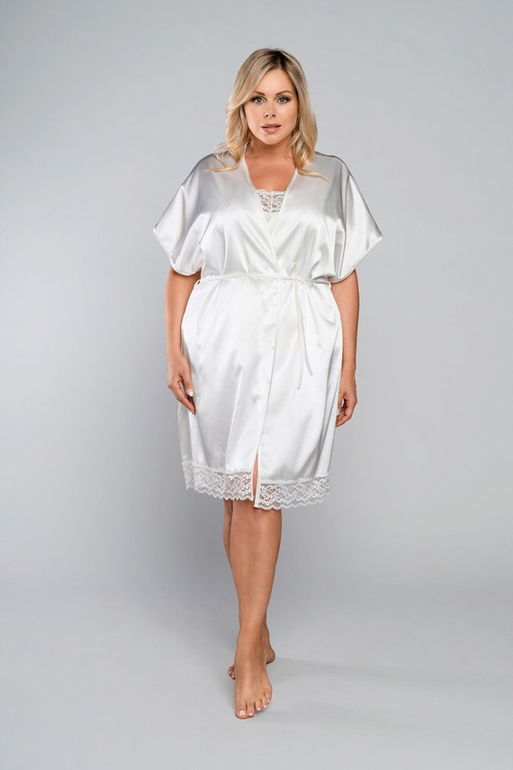 Dotykový župan s krátkým rukávem Italian Fashion - ecru