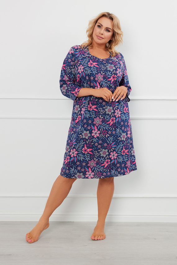 Noční košile Topana, 3/4 rukávy Italian Fashion - potisk