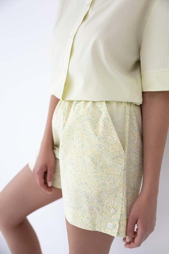 Dámské pyžamo Sensis Ophelia limetkové – letní, 100% bavlna