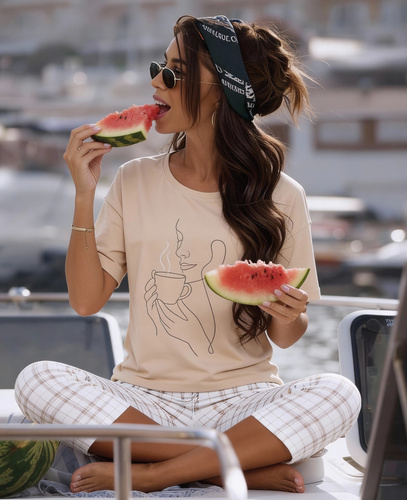 Dámské pyžamo Cornette 775/340 Morning 100% bavlna 7/8