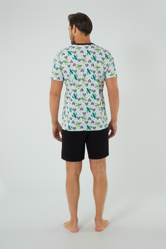 Picos Pánské pyžamo Italian Fashion - potisk/černá barva