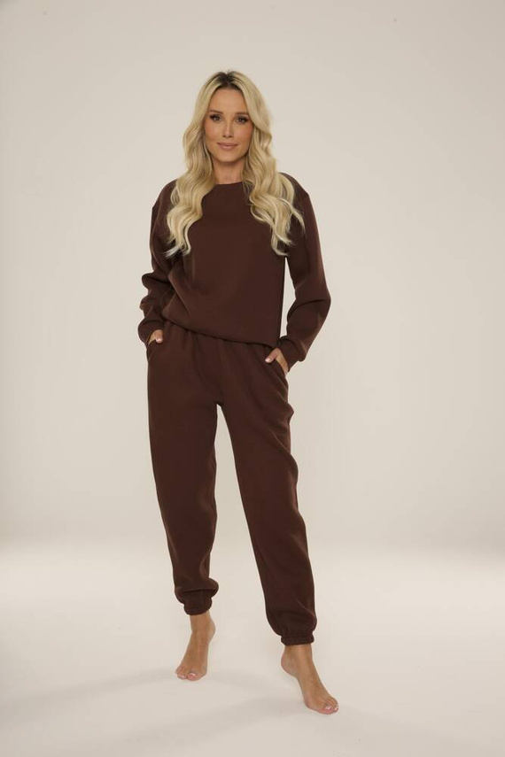 812 Indigo Forex dámská tepláková souprava - čokoládová