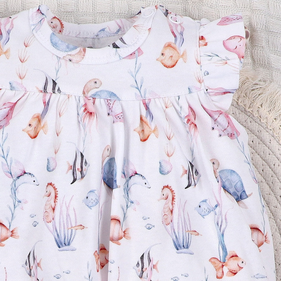 ABN-5481 Dětská kombinéza Underwater World Nini - organická bavlna, krátký rukáv