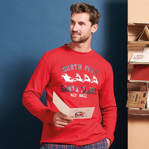 Pánské červené pyžamo Gioew Sorbetto - slavnostní, kostkované, pohodlné a stylové