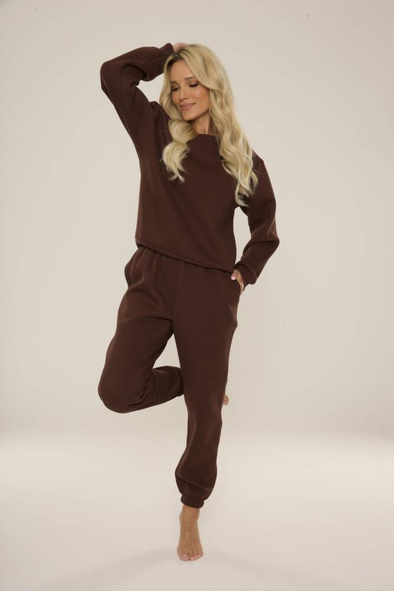 812 Indigo Forex dámská tepláková souprava - čokoládová