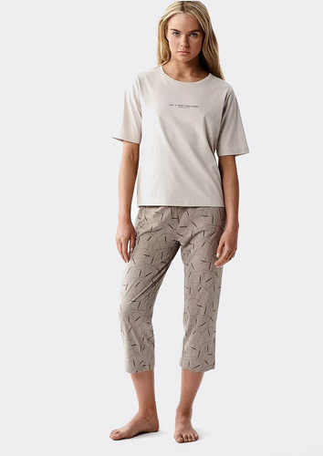 Atlantic NLP-509 dámské pyžamo 100% bavlna 3/4 kalhoty