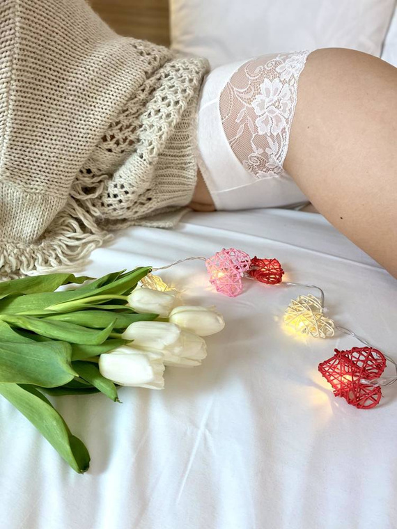 530 Iness Kalhotky s vysokým sedem De lafense - bílé