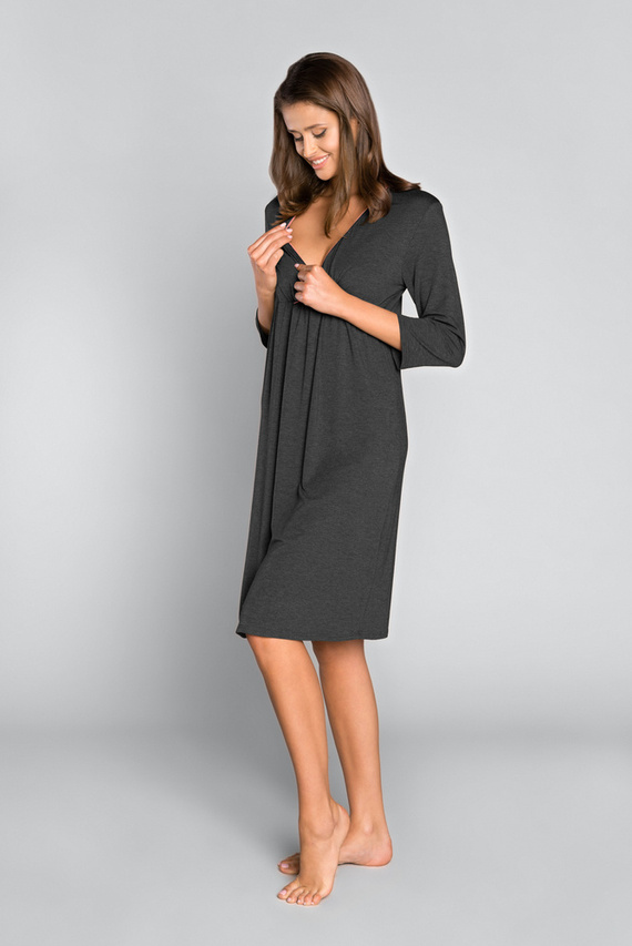 Italia Fashion těhotenské a kojící 3/4 rukávy sonata - tmavý melír/vlasy