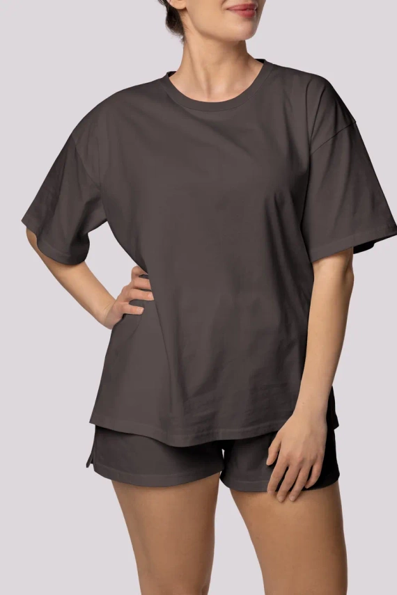 Bliss dámské pyžamo s krátkým rukávem Mona graphite
