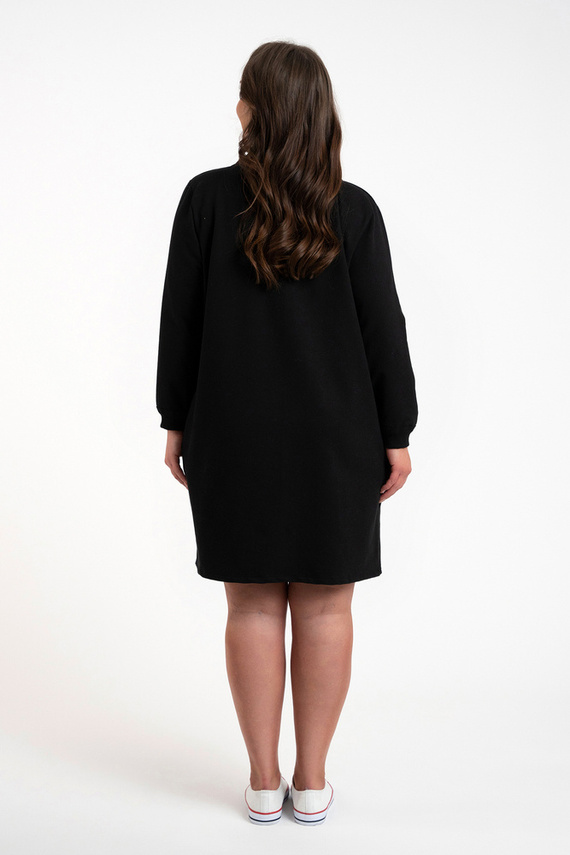 Dámská tunika s dlouhým rukávem Malmo Italian Fashion - černá