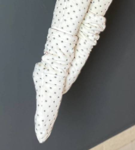 553/554 Wellsoft Smooth ponožky na spaní De Lafense - ecru malé tečky